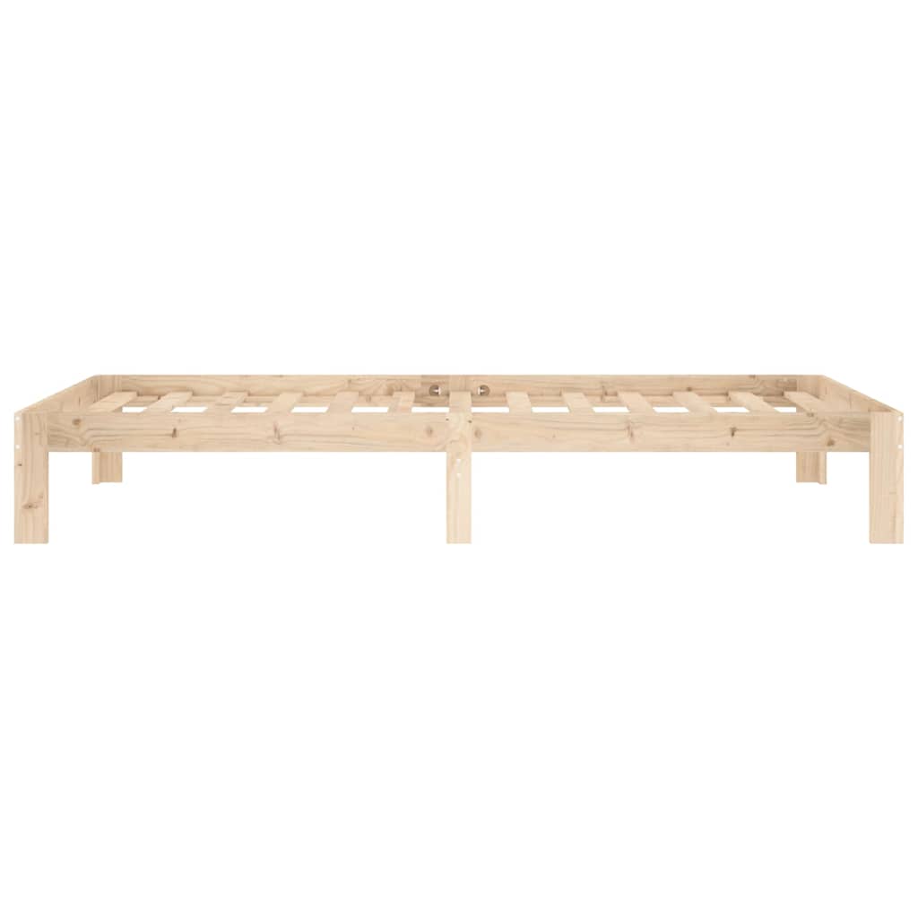 vidaXL Bed Frame without Mattress Solid Wood Pine 100x200cm - Brown - 203.5 x 103.5 x 30 cm