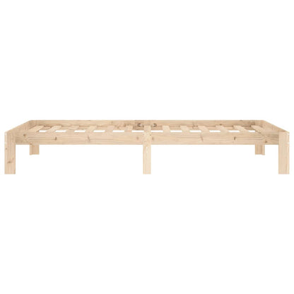 vidaXL Bed Frame without Mattress Solid Wood Pine 100x200cm - Brown - 203.5 x 103.5 x 30 cm