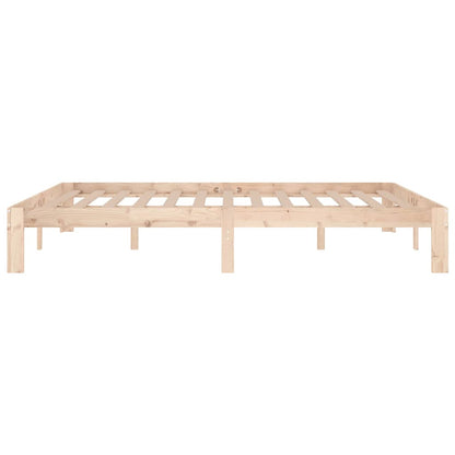 vidaXL Bed Frame without Mattress Solid Wood 150x200cm King Size - Brown - 203.5 x 153.5 x 30 cm