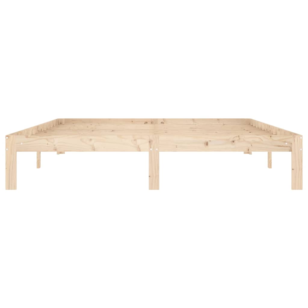 vidaXL Bed Frame without Mattress Solid Wood Pine 160x200cm - Brown - 203.5 x 163.5 x 30 cm