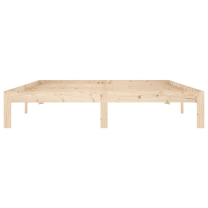 vidaXL Bed Frame without Mattress Solid Wood Pine 160x200cm - Brown - 203.5 x 163.5 x 30 cm