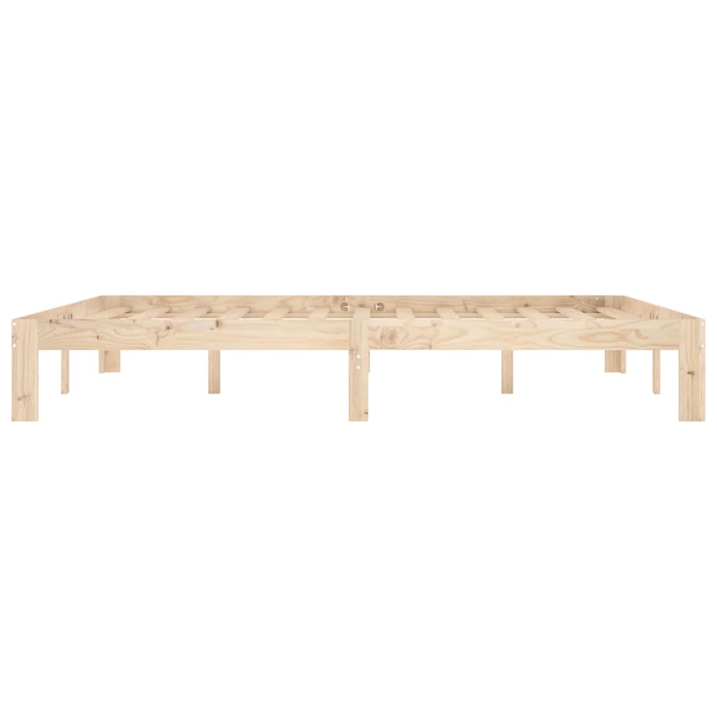vidaXL Bed Frame without Mattress Solid Wood Pine 160x200cm - Brown - 203.5 x 163.5 x 30 cm