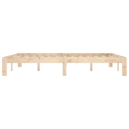 vidaXL Bed Frame without Mattress Solid Wood Pine 160x200cm - Brown - 203.5 x 163.5 x 30 cm
