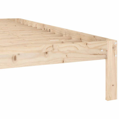 vidaXL Bed Frame without Mattress Solid Wood Pine 160x200cm - Brown - 203.5 x 163.5 x 30 cm