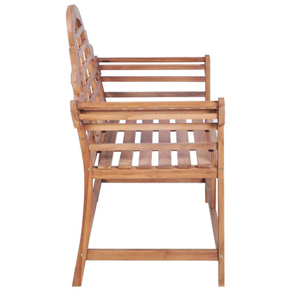 vidaXL Garden Bench 127x58.5x92.5 cm Solid Wood Teak - Brown