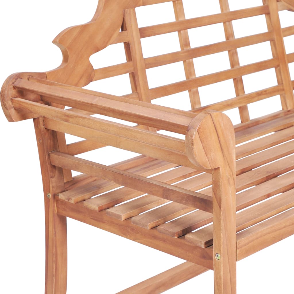 vidaXL Garden Bench 127x58.5x92.5 cm Solid Wood Teak - Brown