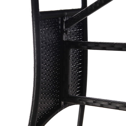 vidaXL Garden Table Black 170x80x74 cm Poly Rattan