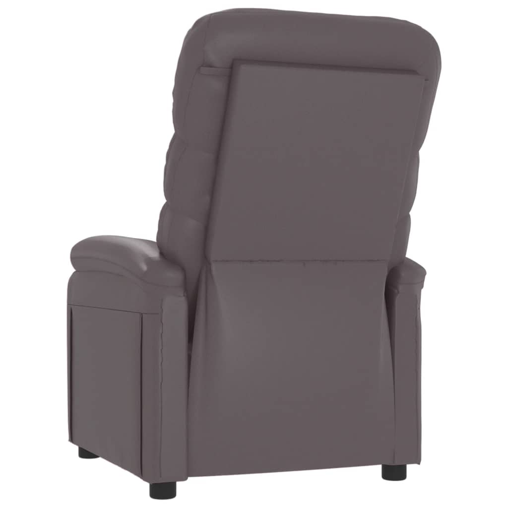 vidaXL Recliner Chair Grey Faux Leather