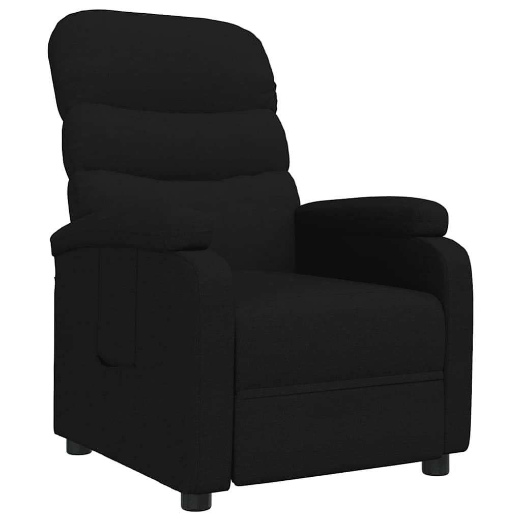 vidaXL Recliner Chair Black Fabric - 66273