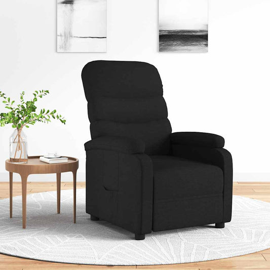 vidaXL Recliner Chair Black Fabric - 66273