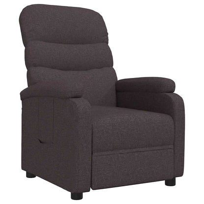 vidaXL Recliner Chair Dark Brown Fabric - 66274