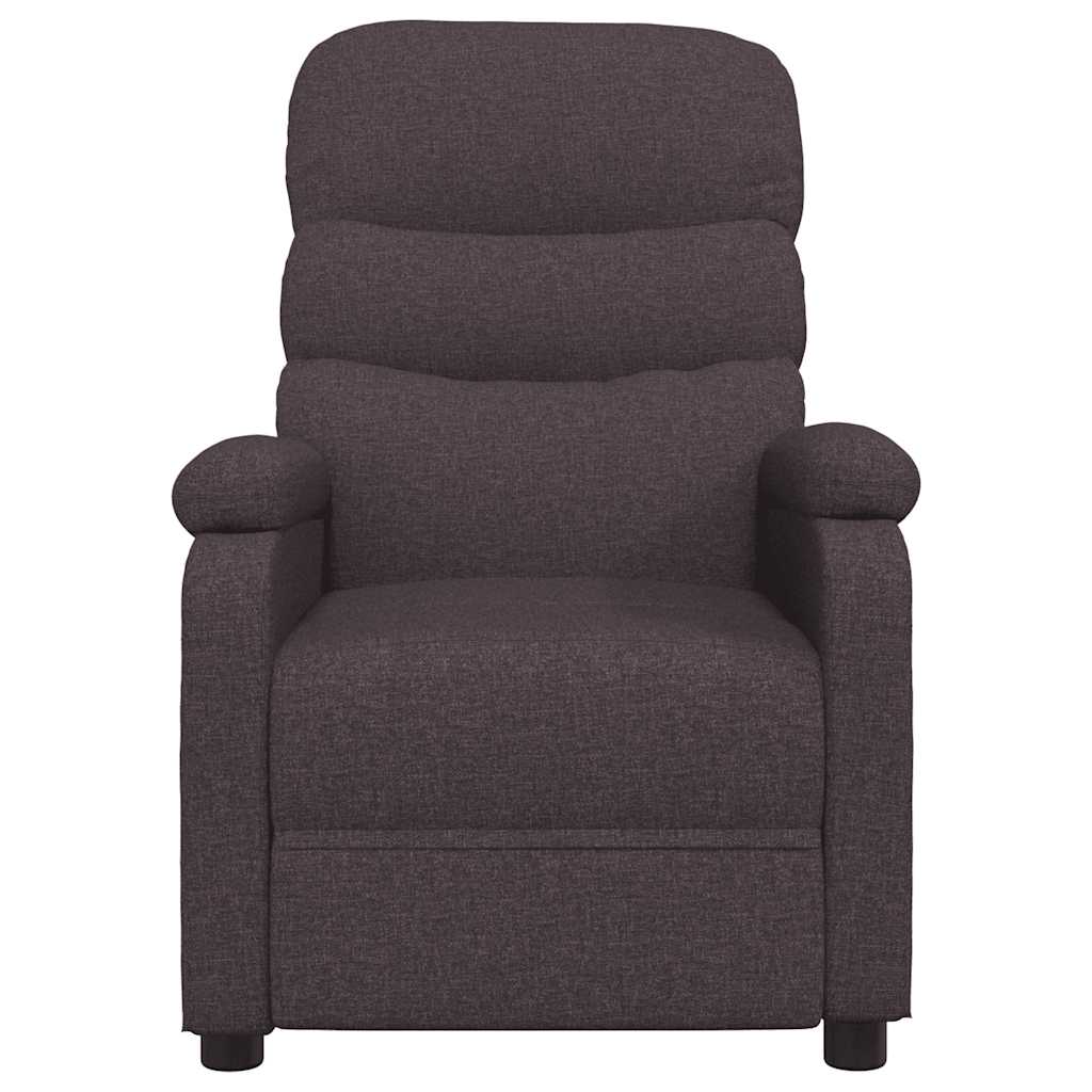 vidaXL Recliner Chair Dark Brown Fabric - 66274