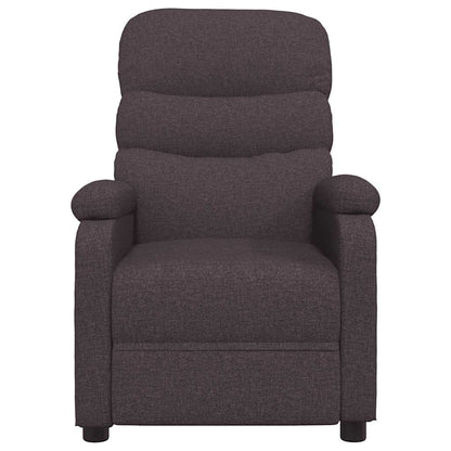 vidaXL Recliner Chair Dark Brown Fabric - 66274