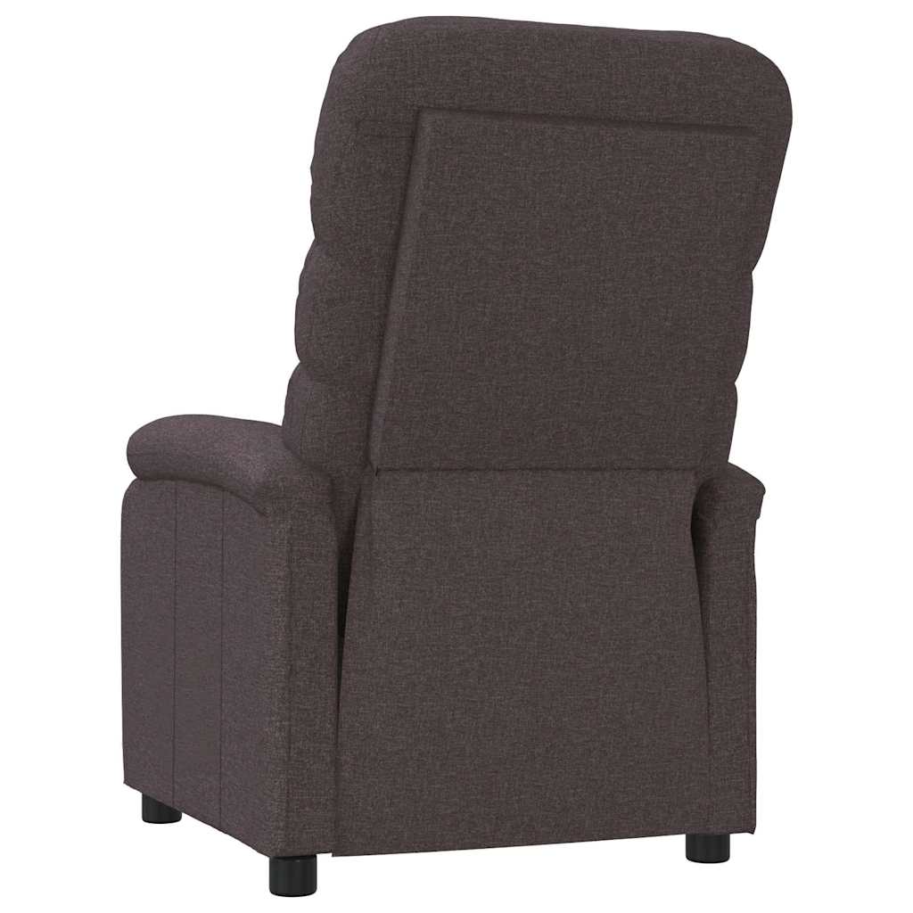vidaXL Recliner Chair Dark Brown Fabric - 66274