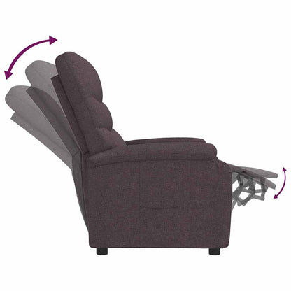 vidaXL Recliner Chair Dark Brown Fabric - 66274