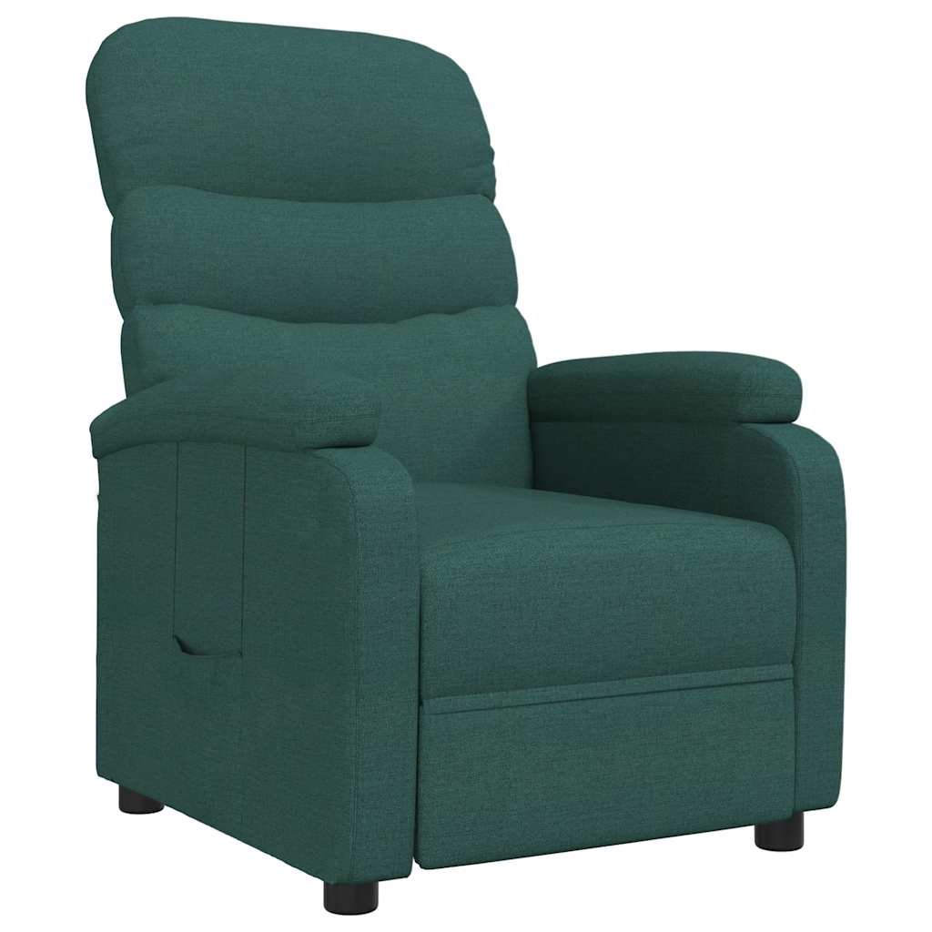 vidaXL Recliner Chair Dark Green Fabric - 66281
