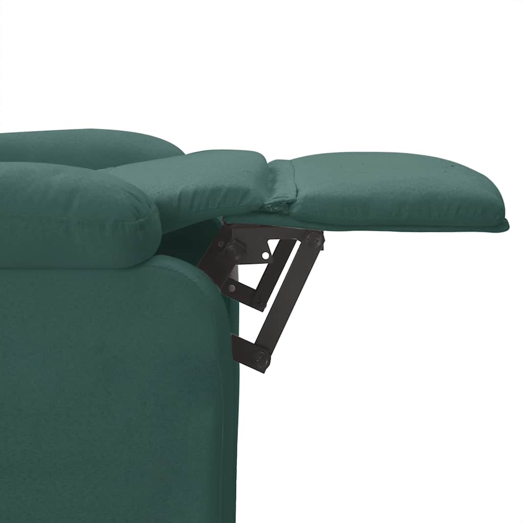 vidaXL Recliner Chair Dark Green Fabric - 66281