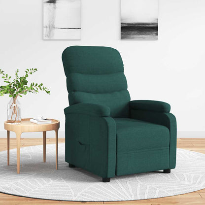 vidaXL Recliner Chair Dark Green Fabric - 66281