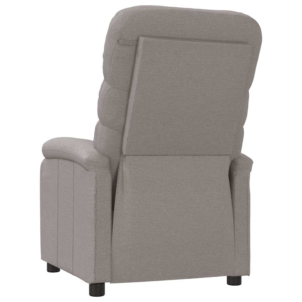 vidaXL Recliner Chair Taupe Fabric - 66292