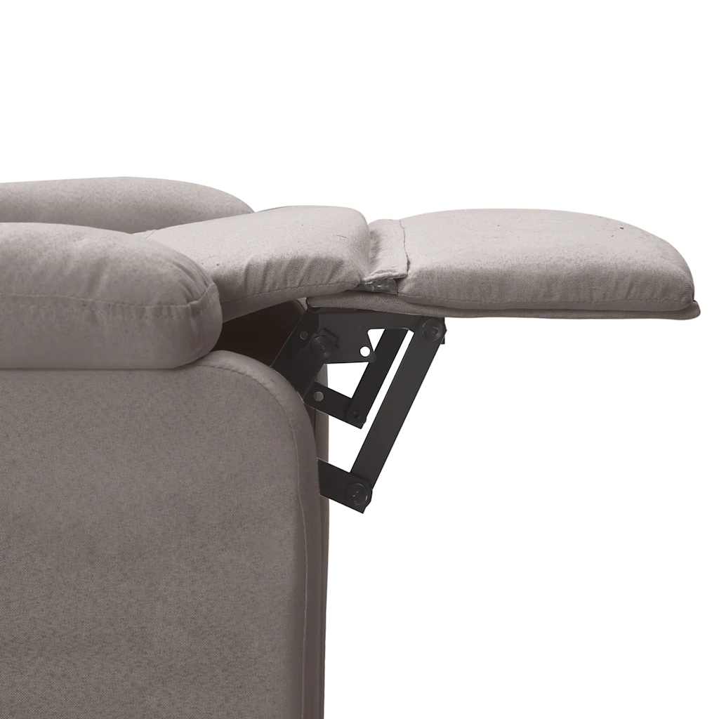 vidaXL Recliner Chair Taupe Fabric - 66292