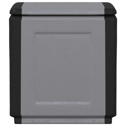 vidaXL Garden Storage Box 54x53x57 cm 130 L Dark Grey and Black