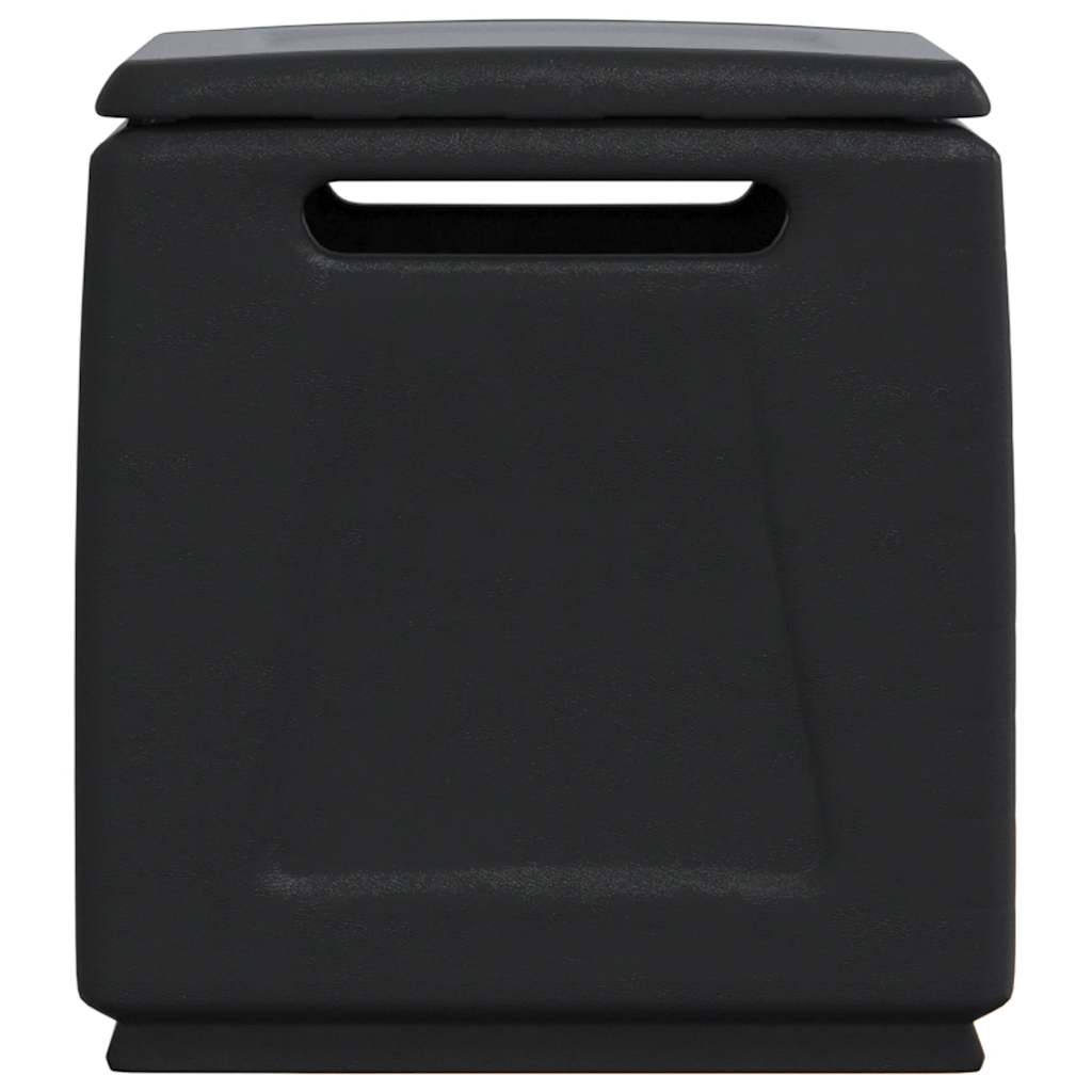 vidaXL Garden Storage Box 54x53x57 cm 130 L Dark Grey and Black