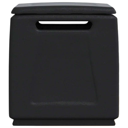vidaXL Garden Storage Box 54x53x57 cm 130 L Dark Grey and Black
