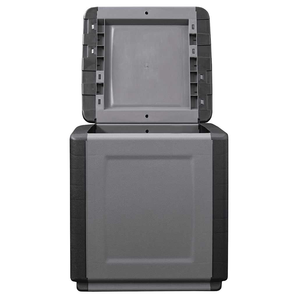 vidaXL Garden Storage Box 54x53x57 cm 130 L Dark Grey and Black