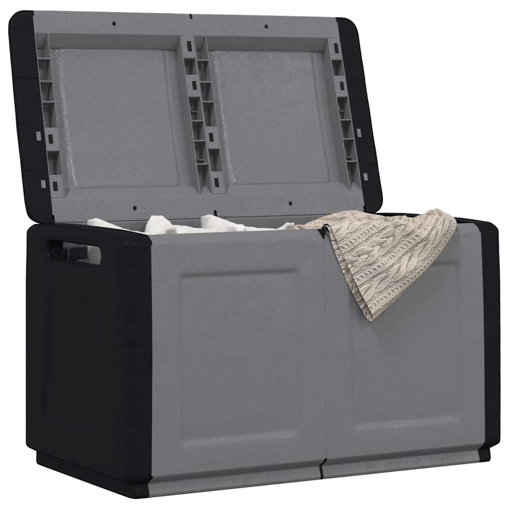 vidaXL Garden Storage Box 96x53x57 cm 230 L Dark Grey and Black