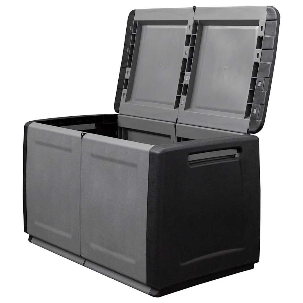 vidaXL Garden Storage Box 96x53x57 cm 230 L Dark Grey and Black