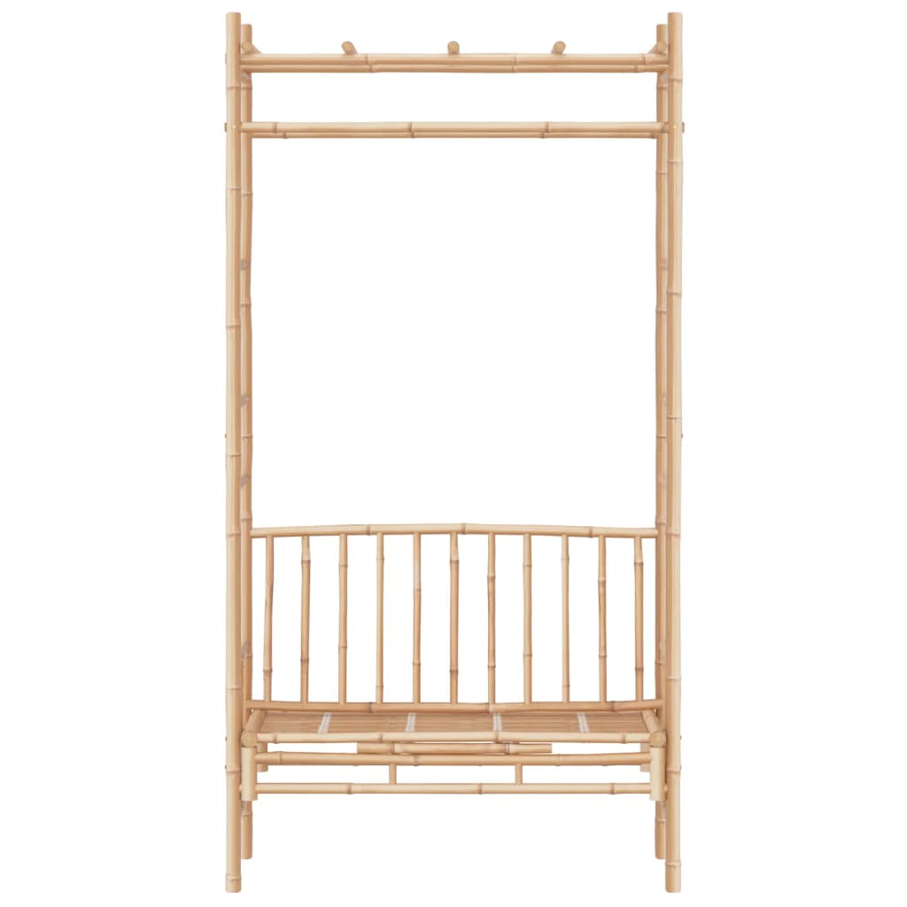 vidaXL Garden Bench with Pergola 116 cm Bamboo - Brown