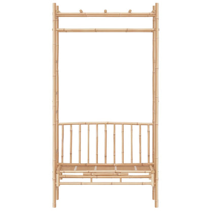 vidaXL Garden Bench with Pergola 116 cm Bamboo - Brown