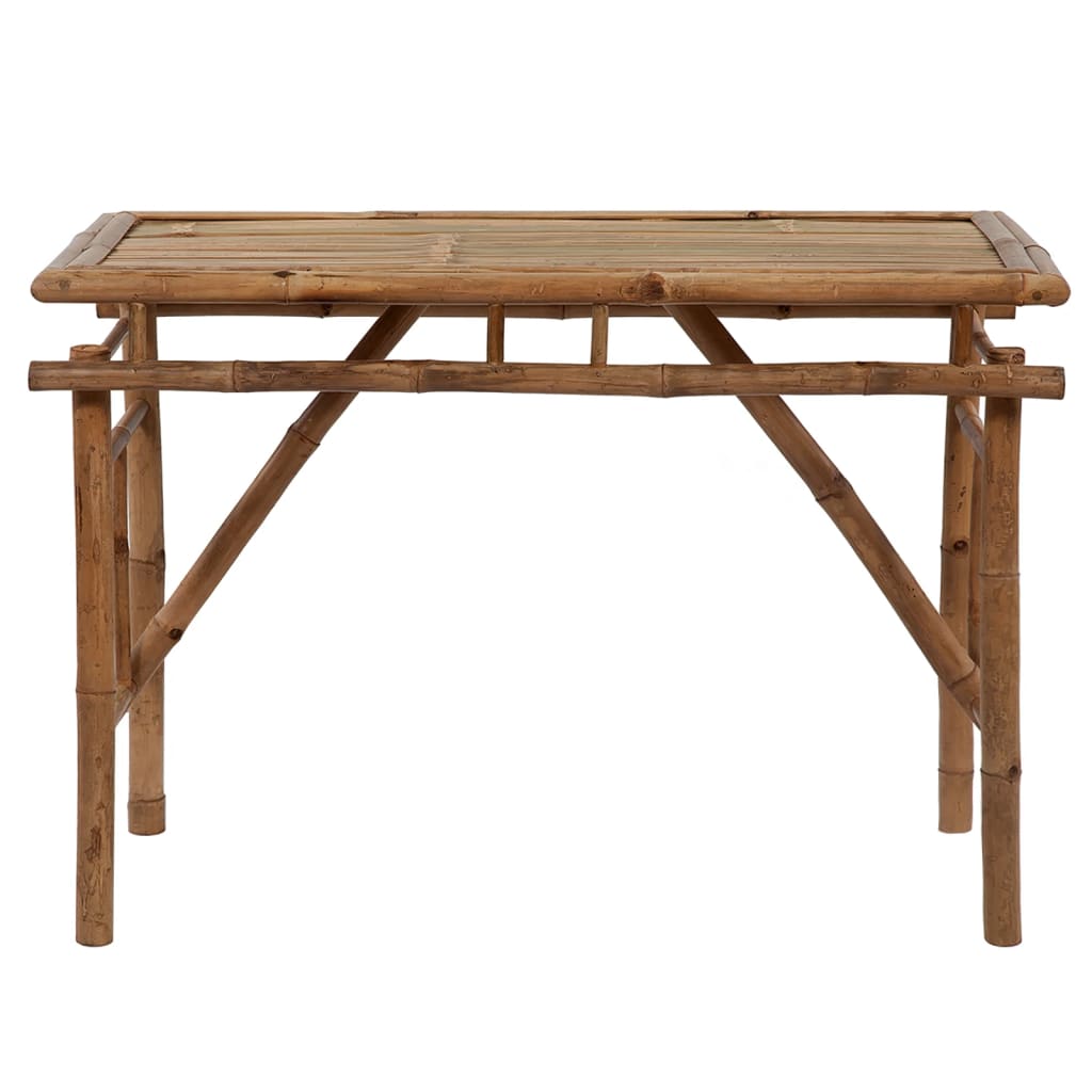 vidaXL Folding Garden Table 115x50x75 cm Bamboo - Brown