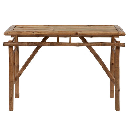 vidaXL Folding Garden Table 115x50x75 cm Bamboo - Brown