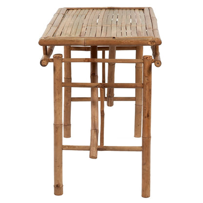 vidaXL Folding Garden Table 115x50x75 cm Bamboo - Brown