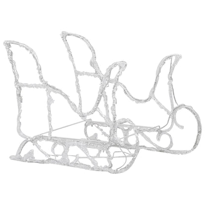 vidaXL Reindeers & Sleigh Christmas Decoration 320 LEDs Acrylic - Warm white - 43 x 11 x 55 cm (6 pcs)