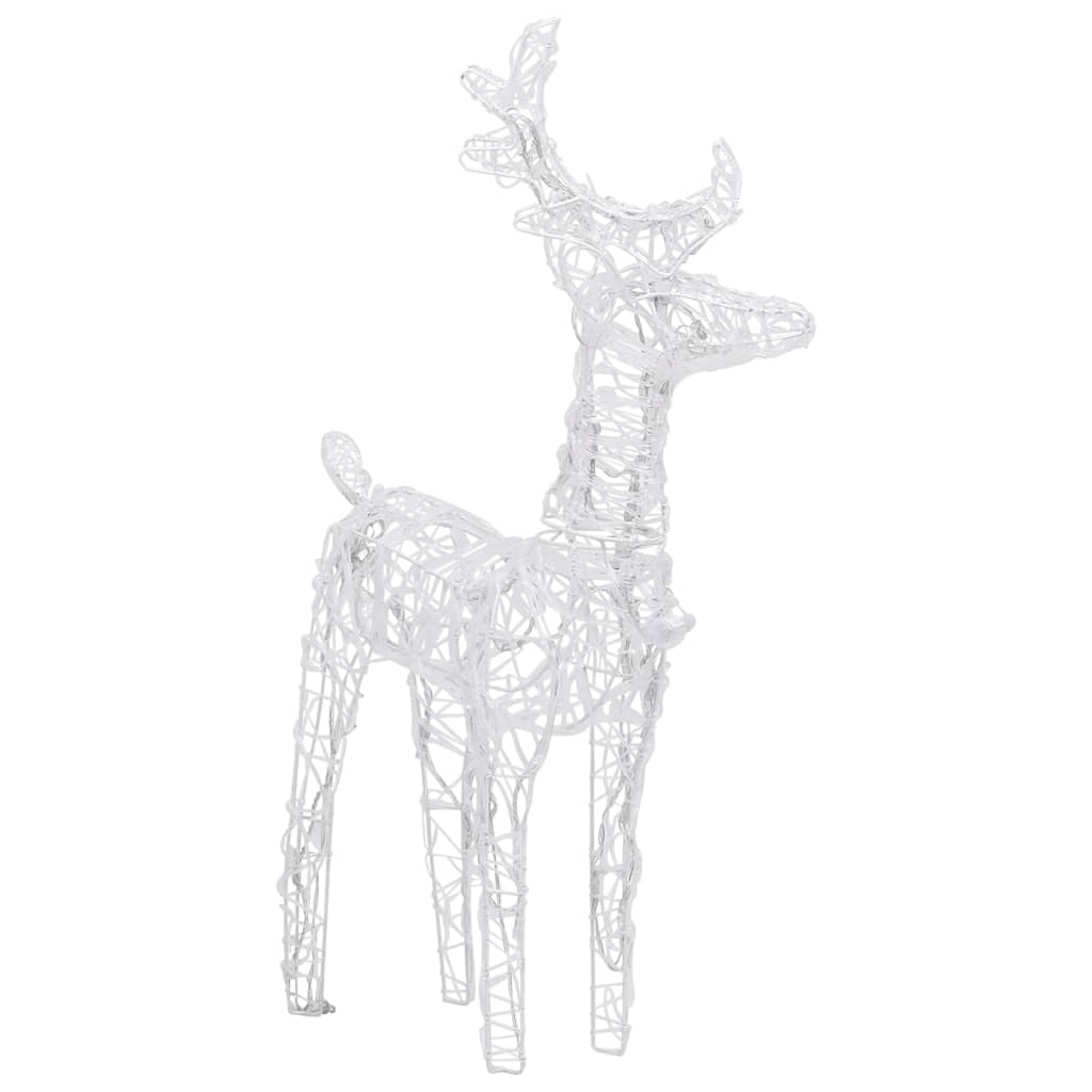 vidaXL Reindeers & Sleigh Christmas Decoration 320 LEDs Acrylic - Warm white - 43 x 11 x 55 cm (6 pcs)