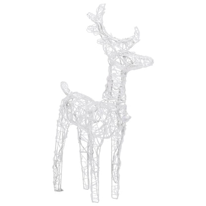 vidaXL Reindeers & Sleigh Christmas Decoration 320 LEDs Acrylic - Warm white - 43 x 11 x 55 cm (6 pcs)