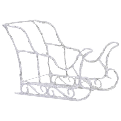 vidaXL Reindeers & Sleigh Christmas Decoration 320 LEDs Acrylic - Multicolour - 52 x 28 x 34 cm