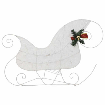 vidaXL Reindeer & Sleigh Christmas Decoration 140 LEDs Outdoor White