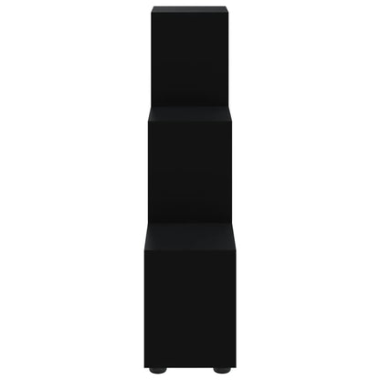 vidaXL Staircase Bookcase Black 107 cm Engineered Wood - 104 x 29 x 107 cm