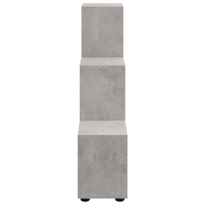 vidaXL Staircase Bookcase Concrete Grey 107 cm Engineered Wood - 104 x 29 x 107 cm