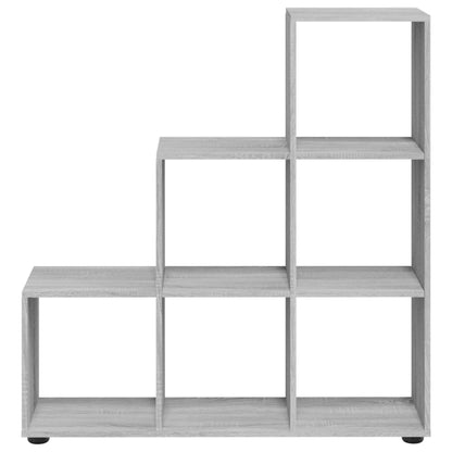 vidaXL Staircase Bookcase Grey Sonoma 107 cm Engineered Wood - 104 x 29 x 107 cm