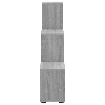 vidaXL Staircase Bookcase Grey Sonoma 107 cm Engineered Wood - 104 x 29 x 107 cm