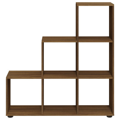 vidaXL Staircase Bookcase Brown Oak 107 cm Engineered Wood - 104 x 29 x 107 cm