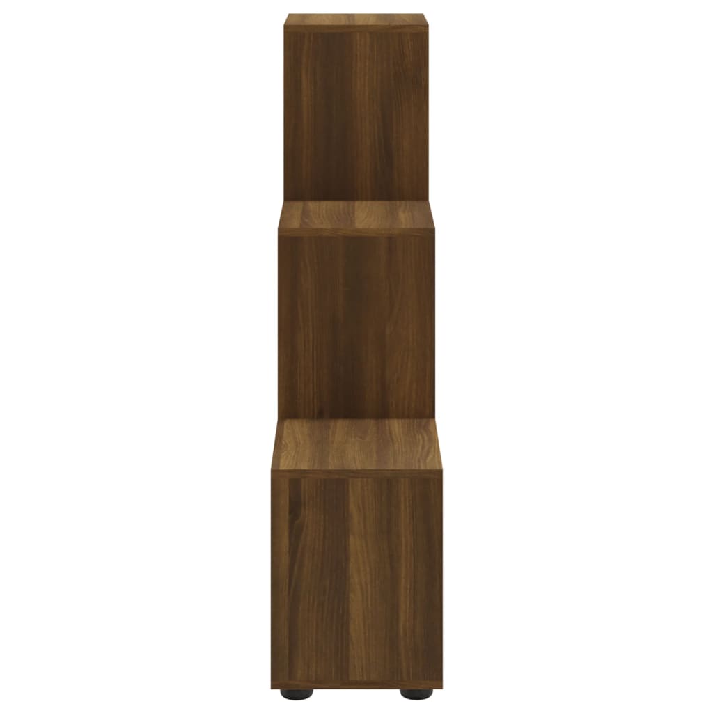vidaXL Staircase Bookcase Brown Oak 107 cm Engineered Wood - 104 x 29 x 107 cm