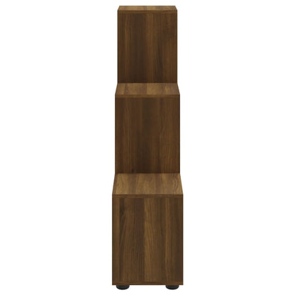vidaXL Staircase Bookcase Brown Oak 107 cm Engineered Wood - 104 x 29 x 107 cm