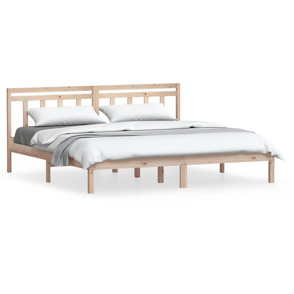 vidaXL Bed Frame without Mattress Solid Wood 160x200 cm - Brown - 205.5 x 166 x 100 cm
