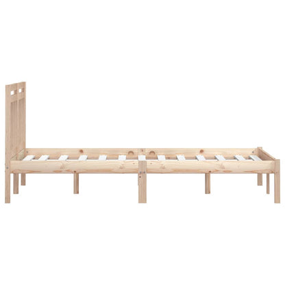 vidaXL Bed Frame without Mattress Solid Wood 160x200 cm - Brown - 205.5 x 166 x 100 cm