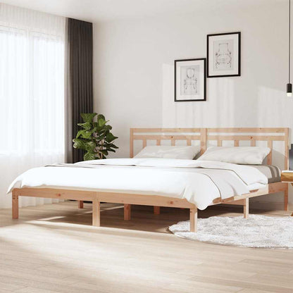 vidaXL Bed Frame without Mattress Solid Wood 160x200 cm - Brown - 205.5 x 166 x 100 cm